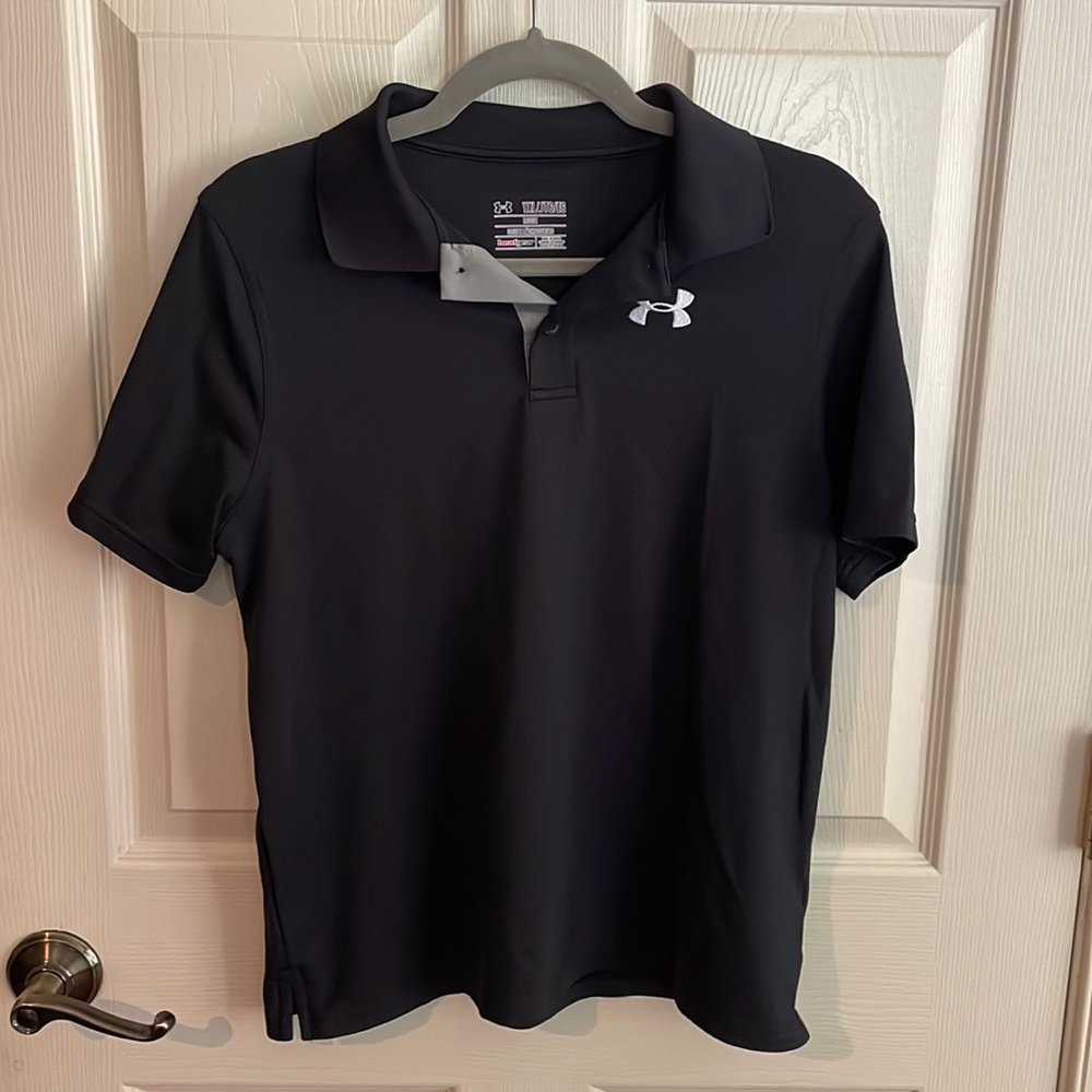 Black Under Armour athletic polo